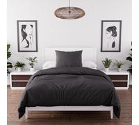 Intemporel Boemia Set Copripiumino Microfibra, Nero, 140 x 200 cm