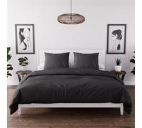 Intemporel Boemia Set Copripiumino Microfibra, Nero, 220 x 240 cm