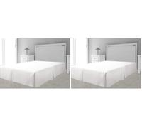 Intemporel Copri rete Microfibra, Poliestere, Bianco, 90x190 cm (Confezione da 2)