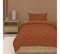 Intemporel Soleil d'ocre, Set copripiumino 3D Microfibra 140x200 cm GAIA terra