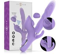 INTENSE - BILLIE MULTIFUNCTION RECHARGEABLE VIBRATOR SUCTION & PULSING PURPLE