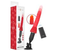 Intense Cynthia - vibratore con ventosa - funzione spinta - silicone rosso