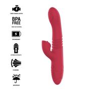 Intense - Dua Multifunction Rechargeable Vibrator Up & Down With Red Tongue
