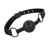 Intense Fetish Vegan Leather Ball Gag Black