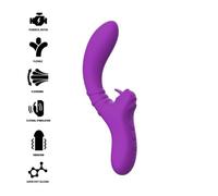 Intense Tyres Vibratore Harry Flessibile con Lingua Viola Impermeabile USB