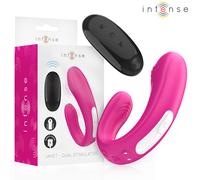 INTENSE - JANET DUAL STIMOLATORE E VIBRATORE A FORMA DI U CON TELECOMANDO ROSA