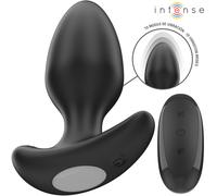 Intense - joey anal plug 10 vibrazioni nero telecomando