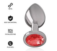 Intense Tyres – Plug anale in alluminio con cristallo rosso – Taglia L