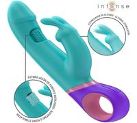 Intense Monica - Vibratore Rabbit con Stimolatore Punto G Rotante Blu