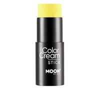 Intense Neon UV ColorCream Face & Body Paint Stick by Moon Glow - Trucco professionale per viso e corpo, per adulti e bambini, 21 g, giallo intenso