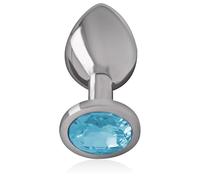 INTENSE - PLUG ANAL METAL ALUMINIO CON CRISTAL AZUL TALLA M 8435565938956