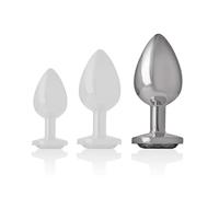 Plug Anale in Metallo con Cristallo 9 cm L