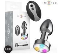 Intense - Plug Anale Vibrante con Luci Led e Telecomando Taglia S