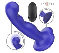 Intense Shorty Vibrator with Suction Cup & Remote Control Blue