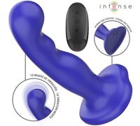 Intense Shorty Vibrator with Suction Cup & Remote Control Blue