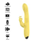 Intense - Toky Multifunction Vibrator Up & Down With Clitoral Stimulator Yellow