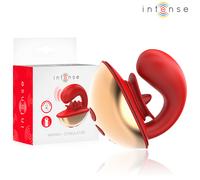 INTENSE - VIBRATORE E STIMOLATORE MARIAH A FORMA DI U 10 VIBRAZIONI ROSSO
