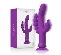 INTENSE - VIBRATORE IN SILICONE CASANOVA RABBIT TRIPLO MOTORE VIOLA