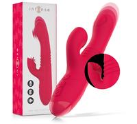 INTENSE - VIBRATORE MULTIFUNZIONE RICARICABILE UP & DOWN DUA CON LINGUA ROSSA