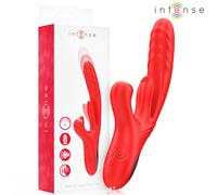 Intense - vibratore multifunzione rosalia 3 in 1 rosso