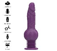 INTENSE - VIBRATORE MULTIFUNZIONE TATUM CON VIBRAZIONE SU E GIÃ™ 24 CM VIOLA