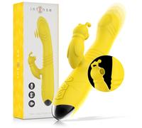 INTENSE - TOKY VIBRADOR MULTIFUNCIN RECARGABLE UP & DOWN CON ESTIMULADOR DE CLITORIS AMARILLO 8435566047343
