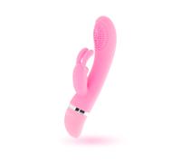 Dildo Vibratore Vaginale Stimolatore Clitoride Rabbit Morbido Impermeabile Rosa
