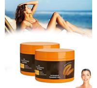 Intensive Tanning Gel, Natural Tanning Accelerator Cream Gel, Tanning Oil for Beach Travel Size,Tanning Accelerator Cream For Sunbeds, 150ml. (2pcs)