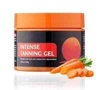 Intensive Tanning Gel - Shine Brown - Crema solare con olio di carota e vitamina E, acceleratore di abbronzatura naturale per viso e corpo, resistente all'acqua, 140 g