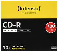 CD 8010 INT-P - CD riscrivibili di Intenso, 700 MB, stampabili, 10 pezzi