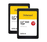 Intenso 2,5" SSD SATA III Top Pack (2 × 128 GB) - SSD veloce e antiurto per PC e notebook, fino a 550 MB/s in lettura, 500 MB/s in scrittura, confezione da 2, nero