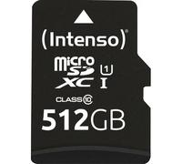 INTENSO 3424493 - Scheda di memoria MicroSDXC 512GB, Intenso Classe 10 - UHS-1