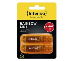 Intenso 3502492 64GB Rainbow Line double pack Chiavetta USB Dettaglio 64 GB Ara