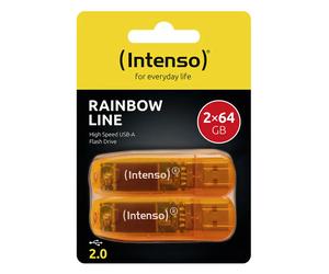 Intenso 64GB Rainbow Line double pack Chiavetta USB Dettaglio 64 GB Arancione