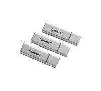 Intenso Alu Line - Chiavetta USB 2.0, 3 x 32 GB, colore: Argento