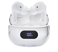 Intenso Buds Plus - Cuffie TWS True Wireless T312AE con cancellazione attiva del rumore, ENC, Bluetooth e fino a 25 ore di riproduzione musicale, colore: Bianco