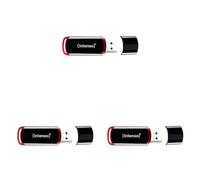 Intenso Business Line - Chiavetta USB da 8GB - Pendrive USB 2.0, nero, rosso (Confezione da 3)