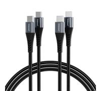 Intenso Cavo da USB-C a USB-C, 240 Watt, 2 m, PD 3.1, confezione doppia | Cavo di ricarica rapida con chip E-Marker in confezione doppia per MacBook, iPad, iPhone, smartphone