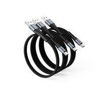 Intenso Cavo di ricarica da USB-A a USB-C, (3 pezzi: 2 m + 2 m + 0,5 m), 3 | Cavo dati e ricarica da 480 Mbit/s per Samsung, iPhone e Xiaomi, robusto cavo di ricarica per tablet, Quick Charge 3.0