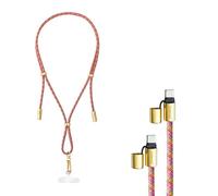 Intenso Cavo di ricarica e dati USB-C per cellulare - 60 W, 480 Mbps, nylon, PD3.0 QC4.0, 1,65 m, misura regolabile, neon Mix