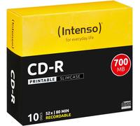 CD 8010 INT-P - CD riscrivibili di Intenso, 700 MB, stampabili, 10 pezzi
