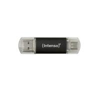Intenso Twist Line 128 GB - Chiavetta USB Dual 3.2 Gen 1x1, USB-C e USB-A, 70 MB/s, antracite