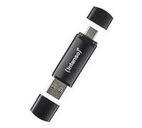 Intenso Flex Line - Chiavetta USB da 64 GB, doppia chiavetta USB 3.2 Gen 1x1 con USB-C e USB-A per smartphone, tablet, computer portatile e PC, compatibile con OTG, 70 MB/s, colore: Nero