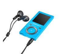 Intenso Lettore video BT MP3 con Bluetooth 5.0, display a colori da 1,8 pollici, microSD, USB C, fino a 18 ore, con cuffie, blu