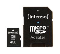 Intenso Microsd 4gb Con Adattatore Sd Fotocamera Notebook Tablet Smartphone_