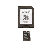 Intenso microSDXC Card 64GB C10 UHS-I Premium con adatt. 3423490
