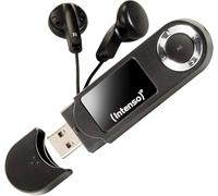 Intenso Music Walker MP3 Player 64 GB con display LCD, scheda microSD, USB 2.0, batteria AAA, cuffie, nero