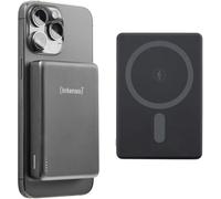 Intenso MW10000 Power Bank Magnetico 10000mAh - MagSafe, Wireless Charging 15W, USB-C PD 20W, per iPhone e Android - Testato in Germania - Grigio
