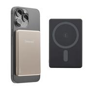 Intenso MW5000 Power Bank Magnetico 5000mAh - MagSafe, Wireless Charging 15W, USB-C PD 20W, Piatto & Compatto - Testato in Germania - Champagne
