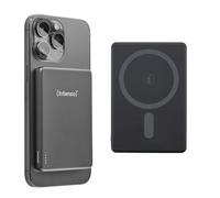Intenso MW5000 Power Bank Magnetico 5000mAh - MagSafe, Wireless Charging 15W, USB-C PD 20W, Piatto & Compatto - Testato in Germania - Grigio